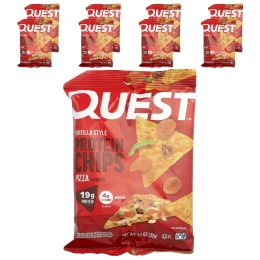 Quest Nutrition, протеиновые чипсы из тортильи, пицца, 8 пакетиков по 32 г (1,1 унции)