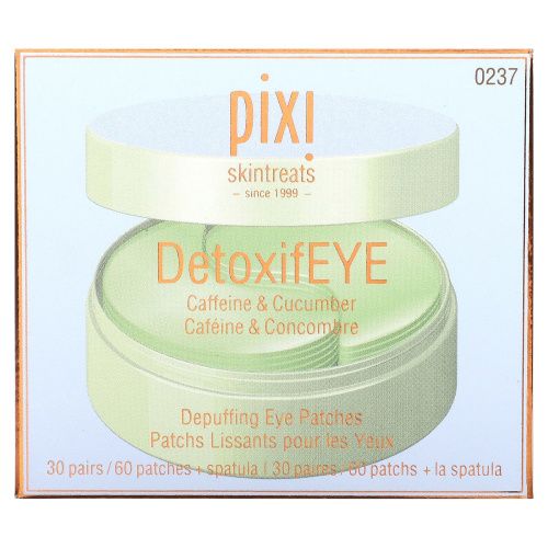 Pixi Beauty, Skintreats, DetoxifEye, патчи для глаз против отечности, 30 пар + лопатка