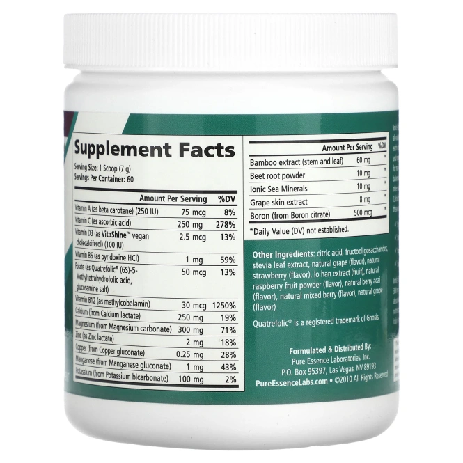 Pure Essence, Ionic-Fizz Calcium Plus Ягодный микс 420 грамм