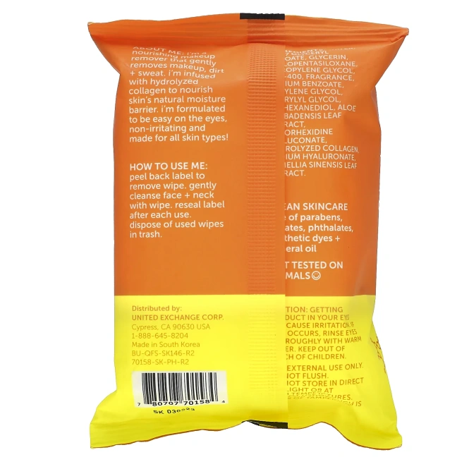 Nu-Pore, Влажные салфетки с коллагеновой эссенцией, 25 влажных салфеток