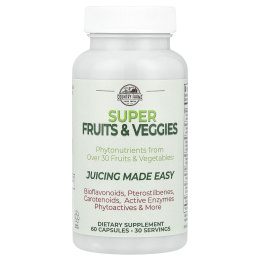 Country Farms, Суперфрукт и овощи, формула с натуральными фруктами и овощами, 60 капсул