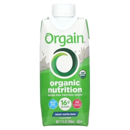 Orgain, Organic Nutrition, протеиновый коктейль из молока коров травяного откорма, со вкусом сладкой ванили, 4 пакетика по 330 мл (11 жидк. унций)