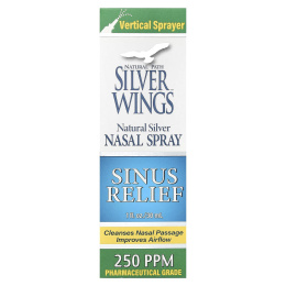 Natural Path Silver Wings, Natural Silver, спрей для носа, облегчение пазух, 250 част. / Млн, 30 мл (1 жидк. унц.)