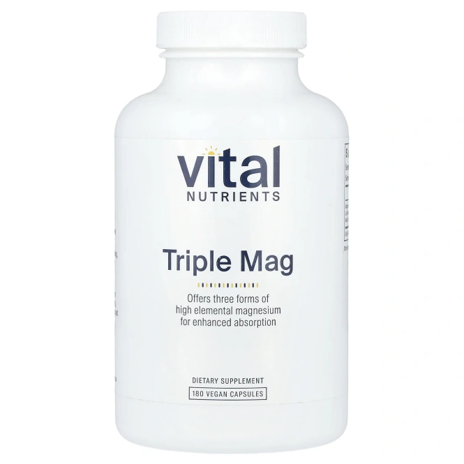 Vital Nutrients, Triple Mag, 180 веганских капсул