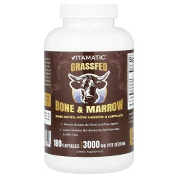 Vitamatic, кости и мозг от животных травяного откорма, 180 капсул (500 мг в 1 капсуле)