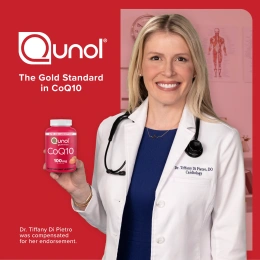 Qunol, коэнзим Q10, со вкусом насыщенного апельсина, 60 жевательных таблеток (50 мг в 1 таблетке)
