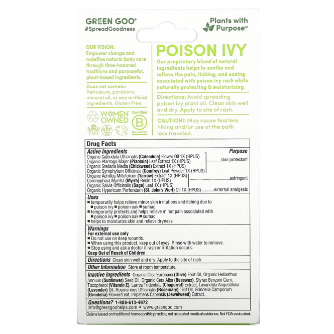 Green Goo, Poison Ivy Salve, 1.82 oz (51.7 g)