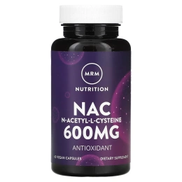 MRM Nutrition, Nac, N-ацетил-L-цистеин, 600 мг, 60 веганских капсул