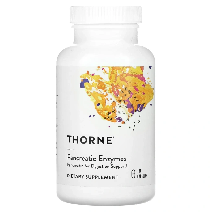 Thorne Research, Dipan-9, панкреатический фермент, 180 капсул