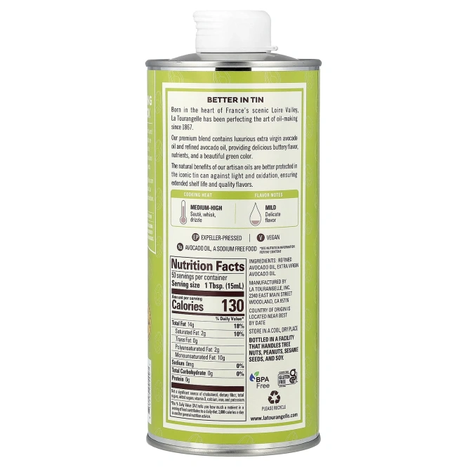 La Tourangelle, натуральное зелёное масло авокадо, 750 мл (25,4 жидк. унции)