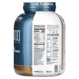 Dymatize Nutrition, ISO-100 гидролизированный, 100%-ный сывороточный изолят белка, мягкое брауни, 5 фунтов (2,27 кг)