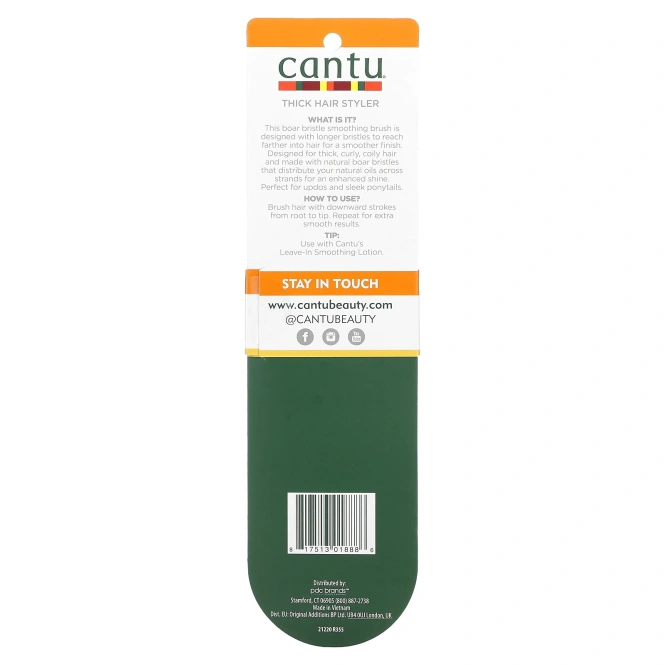 Cantu, Щетка для укладки густых волос, гладкая, 1 щетка
