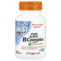 Doctor's Best B Complex with Quatrefolic, 30 вегетарианских капсул