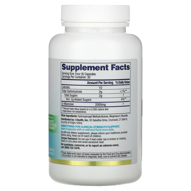 Azo, D-манноза, Здоровье мочевыводящих путей, 120 капсул