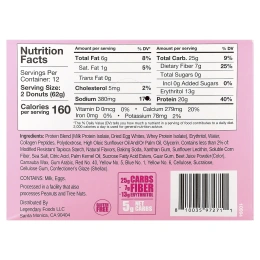 Legendary Foods, протеиновые пончики, розовая глазурь и посыпка, 12 упаковок по 62 г (2,2 унции)