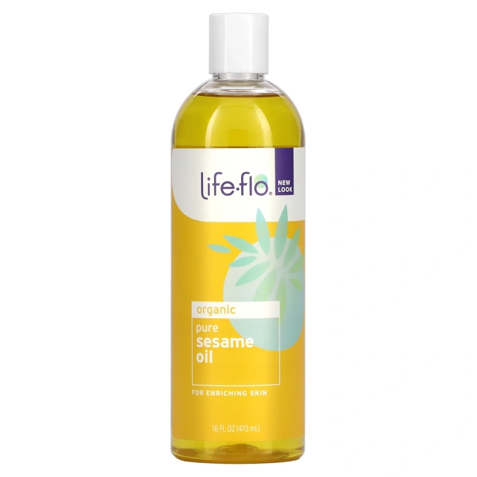 Life-flo, Чистое кунжутное масло для ухода за кожей, 473 мл