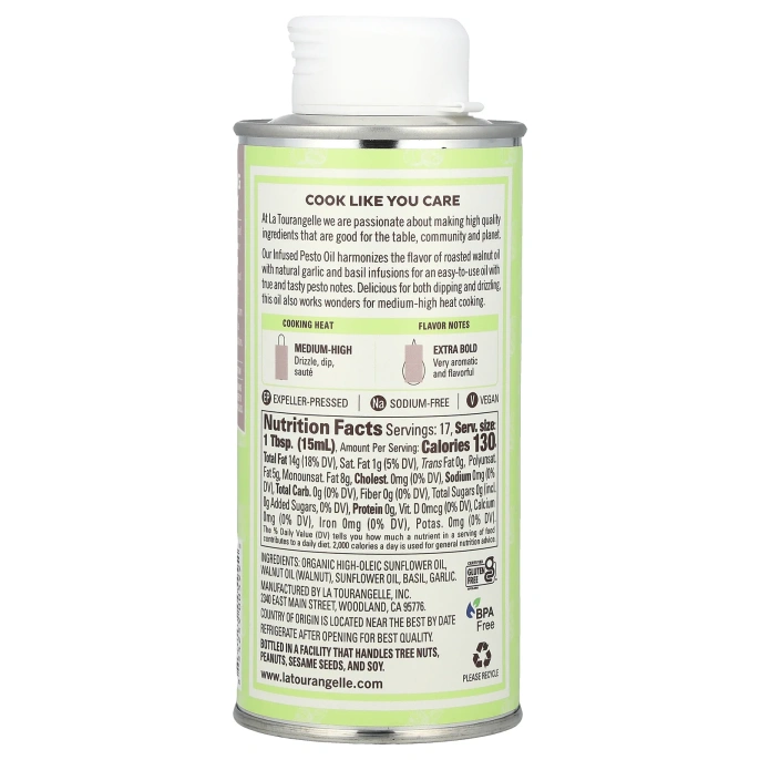 La Tourangelle, Масло песто, 250 мл (8,45 жидк. унц.)