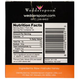 Wedderspoon, Мед на ходу, KFactor 16, 24 пакета, 5 г каждый