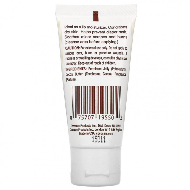 Cococare, Вазелин с маслом какао, 28,3 г (1 унция)