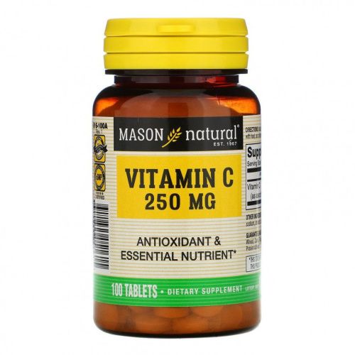 Mason Natural, Витамин C, 250 мг, 100 таблеток
