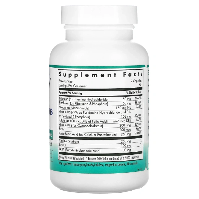 Nutricology, Супер-комплекс витаминов группы B, 120 растительных капсул