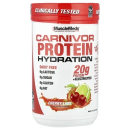 MuscleMeds, Carnivor Protein Hydration, протеин, вишня и лайм, 500 г (17,6 унции)