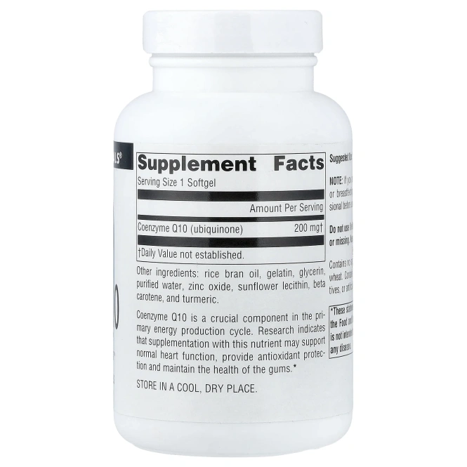 Source Naturals, коэнзим Q10, 200 мг, 90 капсул