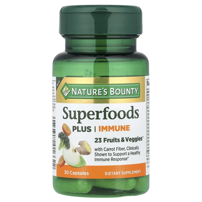 Nature's Bounty, Superfoods Plus Immune, 30 капсул