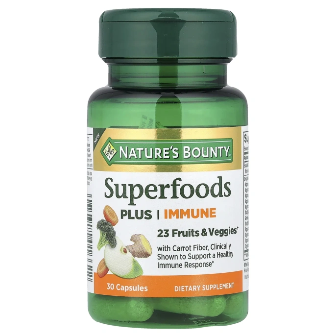 Nature's Bounty, Superfoods Plus Immune, 30 капсул