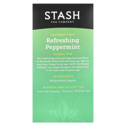 Stash Tea, Herbal Tea, освежающая перечная мята, без кофеина, 20 чайных пакетиков, 20 г (0,7 унции)