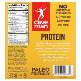Caveman Foods, Протеиновый батончик, шоколадно-миндальное масло, 12 батончиков по 1,52 унции (43 г) каждый