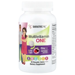 BariatricPal, Multivitamin One, мультивитаминный комплекс, ягодное ассорти, 30 жевательных таблеток