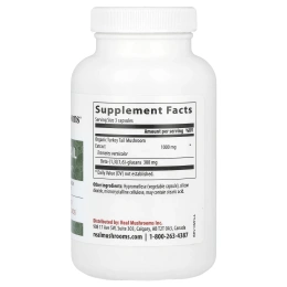 Real Mushrooms, Индейка, порошок с экстрактом грибов, 135 капсул