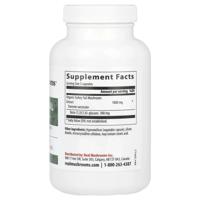 Real Mushrooms, Индейка, порошок с экстрактом грибов, 135 капсул