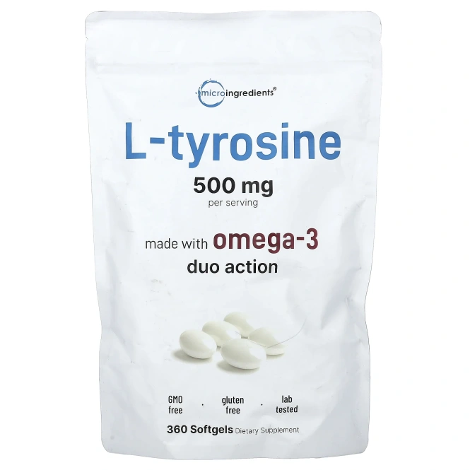 Micro Ingredients, L-тирозин, 360 капсул