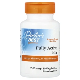 Doctor's Best Активный B12 1500 мкг, 60 растительных капсул