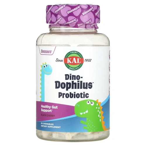 KAL, Dino-Dophilus, черемуха, 60 жевательных таблеток