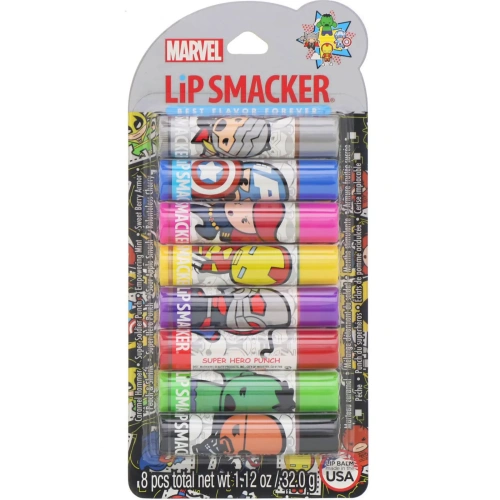 Lip Smacker, Набор бальзамов для губ Marvel Avengers, Party Pack, 8 штук