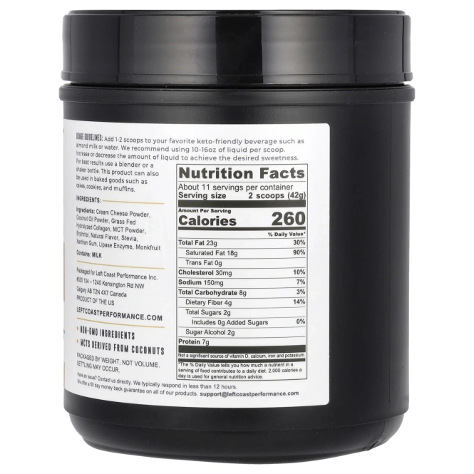 Left Coast Performance, Keto Shake, чизкейк, 454 г (16 унций)
