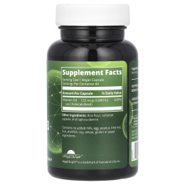 MRM, Веганский витамин D3, 5000 МЕ, 60 веганских капсул