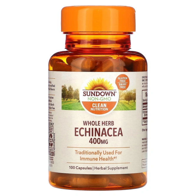 Sundown Naturals, Эхинацея, 400 мг, 100 капсул