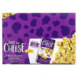 Just The Cheese, Crunchy Mini Toasted Cheese, висконсинский чеддер, 16 пакетиков по 14 г (0,5 унции)