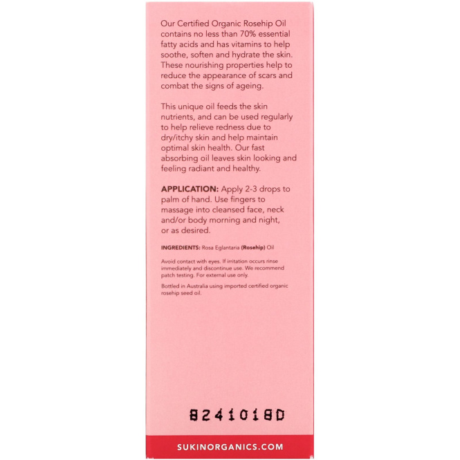 Sukin, Certified Organic Rosehip Oil, Rosehip, 1.69 fl oz (50 ml)