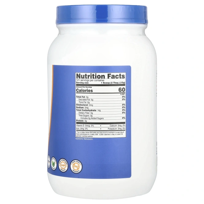 Nutricost, Maltodextrin, Unflavored, 64.8 oz (1,815 g)