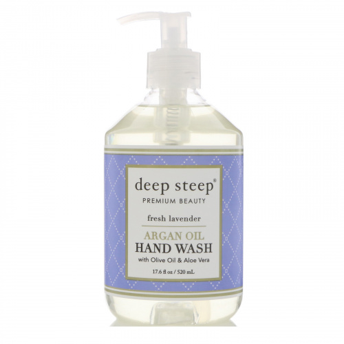 Deep Steep, Средство для мытья рук с аргановым маслом, Свежая лаванда, 17,6 ж. унц.(520 мл)