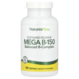Nature's Plus, Mega B-150, Сбалансированный комплекс витаминов группы B, 90 таблеток