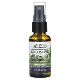Host Defense, Host Defense Mushrooms, Myco Shield Spray, поддержка иммунитета, перечная мята, 30 мл (1 жидк. унц.)