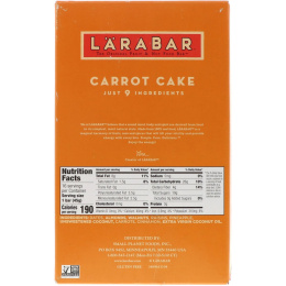 Larabar, 16 энергетических батончиков со вкусом морковного пирога по 45 г