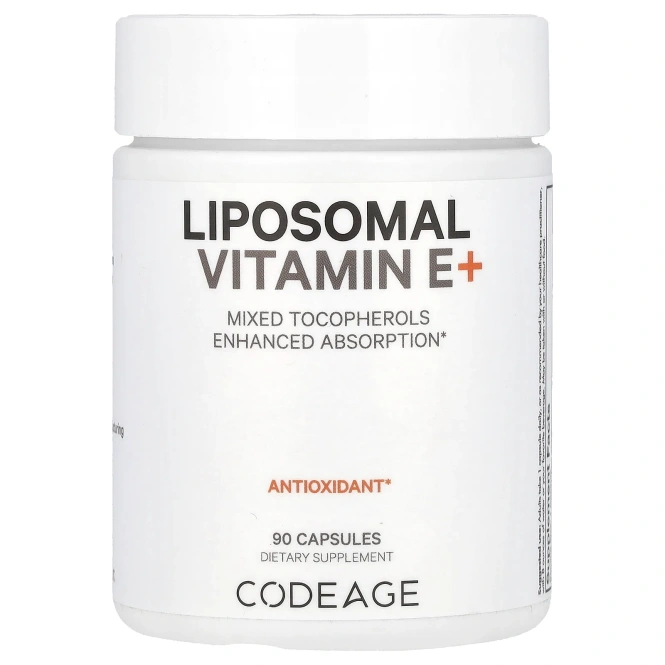 Codeage, Липосомальный витамин E +, смесь токоферолов, 90 капсул