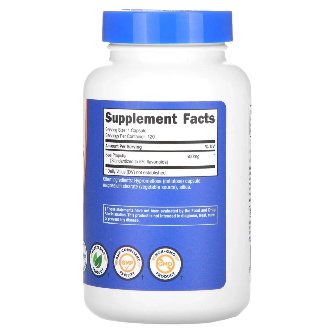 Nutricost, пчелиный прополис, 500 мг, 120 капсул